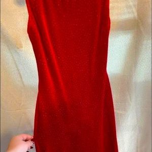 Vintage open back red dress